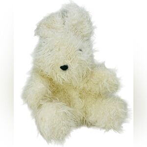 Happiness Always Bunny Rabbit Hand Puppet Shaggy Cream Full Body 1995 VTG 12”